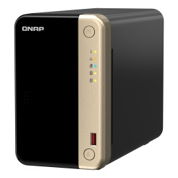 QNAP TS-264 NAS Torre Intel® Celeron® N5095 8 GB 0 TB QNAP QTS Negro, Oro