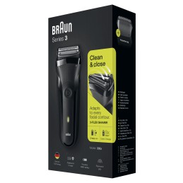 Braun Series 3 300 s Rasoio Elettrico Ricaricabile, Rasoio Da Barba Per Uomo, Nero