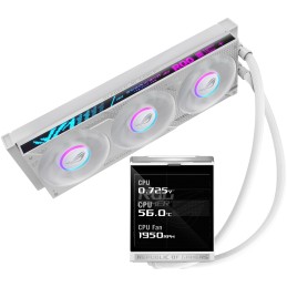 ASUS ROG Strix LC IV 360 ARGB LCD White Edition Prozessor Flüssigkeitskühlung 12 cm Weiß