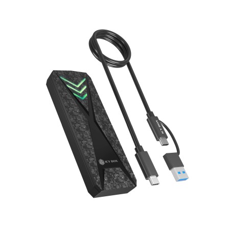 ICY BOX Spade Case 1805 Box esterno SSD Nero M.2