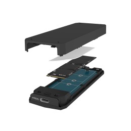 ICY BOX Spade Case 1805 Box esterno SSD Nero M.2