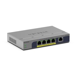 NETGEAR GS105P No administrado Gigabit Ethernet (10 100 1000) Energía sobre Ethernet (PoE) Montaje en pared escritorio Gris