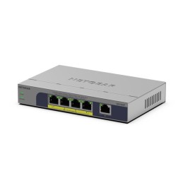 NETGEAR GS105P Unmanaged Gigabit Ethernet (10 100 1000) Power over Ethernet (PoE) Desktop- Wandmontage Grau