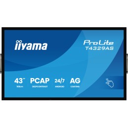iiyama T4329AS-B1AG pantalla para PC 108 cm (42.5") 3840 x 2160 Pixeles 4K Ultra HD LED Pantalla táctil Negro