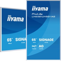 iiyama LH6581UHSG-1AG visualizzatore di messaggi Pannello piatto per segnaletica digitale 163,8 cm (64.5") Wi-Fi 500 cd m² 4K