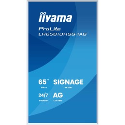 iiyama LH6581UHSG-1AG visualizzatore di messaggi Pannello piatto per segnaletica digitale 163,8 cm (64.5") Wi-Fi 500 cd m² 4K