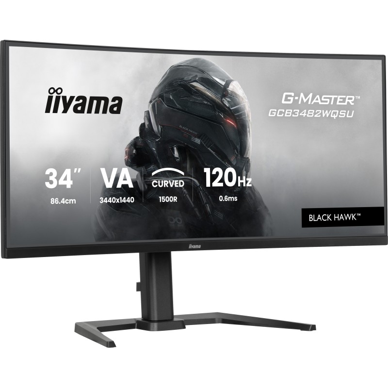 iiyama GCB3482WQSU-B1 computer monitor 34" 3440 x 1440 pixels UltraWide Quad HD LED Black