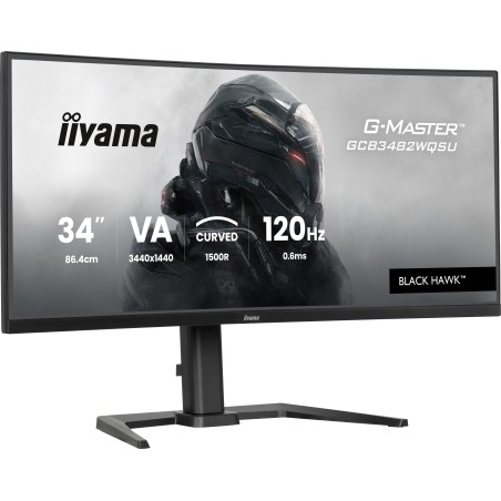 iiyama GCB3482WQSU-B1 computer monitor 34" 3440 x 1440 pixels UltraWide Quad HD LED Black