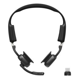 SHOKZ Openmeet Auricolare Wireless A clip Ufficio USB tipo-C Bluetooth Nero