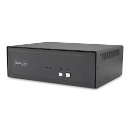 StarTech.com Switch KVM Sécurisé à 2 Ports pour Deux Écrans, HDMI ou DisplayPort, 4K 60 Hz, KVM de Bureau NIAP 4.0, Boîtier