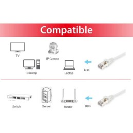 Equip Cat.6A S FTP Patchkabel, 10m, Weiß