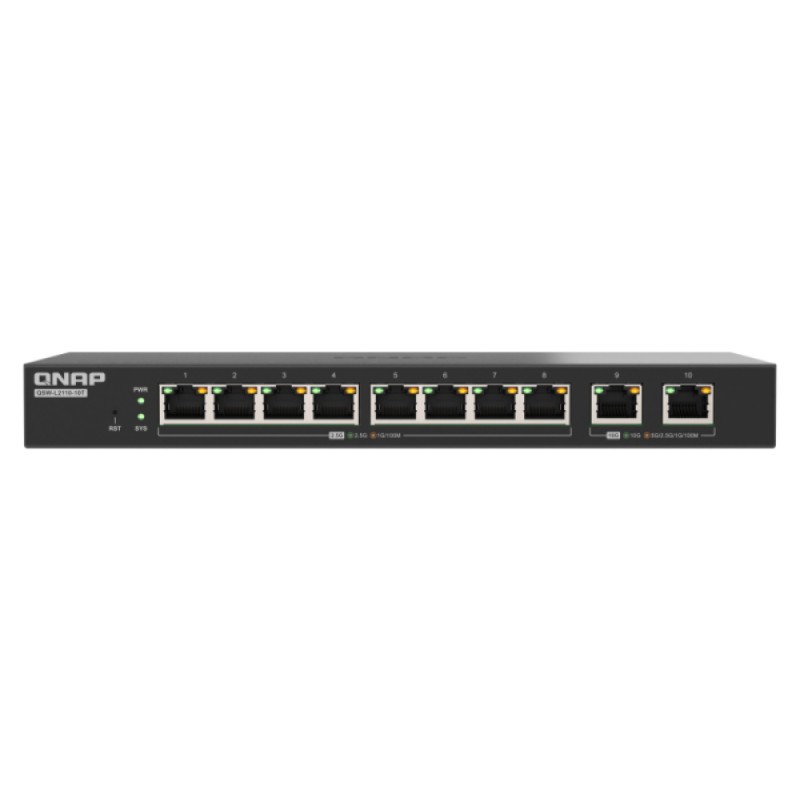QNAP QSW-L2110-10T Netzwerk-Switch Managed Desktop Schwarz
