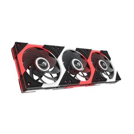 ASUS ROG Eurux GR120 ARGB Reverse Fan - Triple Pack Boitier PC Ventilateur 12 cm Noir, Blanc 3 pièce(s)