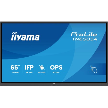 iiyama TN6505A-B1AG signage display Interactive flat panel 64.5" 500 cd m² 4K Ultra HD Black Touchscreen