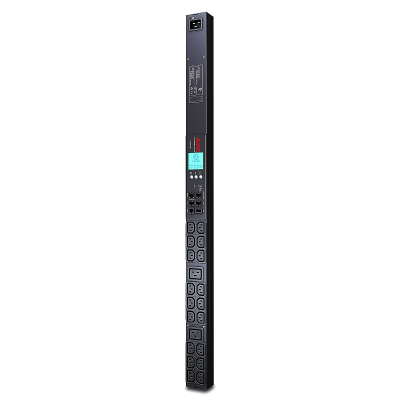 APC Rack PDU 2G, mit Messfunktion, Null HE, 20 A 208 V, 16 A 230 V, (18) C13 & (2) C19