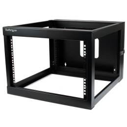 StarTech.com Rack Réseau Mural à Charnières 4 Montants 6U, Rack 19" à Cadre Ouvert avec Profondeur de Montage de 50,2cm, Rack