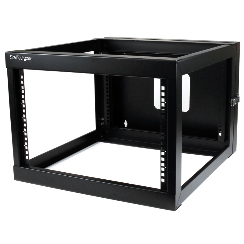 StarTech.com Armadio Rack di Rete con Montaggio a Parete 6U con cerniera posteriore, Quadro Server Rack a muro Open Frame con