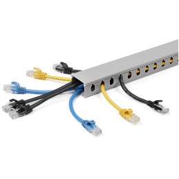 StarTech.com Canaleta para Cableado con Ranura Abierta y Tapa, 38 mm An x 25 mm Al - 2 m Lar - Ranuras de 8 mm, Cubierta de PVC
