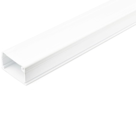 StarTech.com Canalina per la gestione dei cavi solida con nastro adesivo e coperchio, 45mm P x 27mm H - 1,8m L , canaletta in