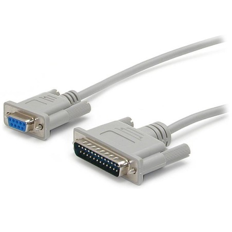 StarTech.com Câble null modem série croisé DB9 vers DB25 de 3 m - F M - Gris