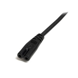 StarTech.com Cable de 2m de Alimentación para Portátiles, Enchufe UE a C7, 2,5A 250V, 18AWG, Cable de Repuesto para Portátiles,