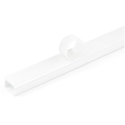 StarTech.com Canalina Passacavi Adesiva da 2m - Canalina Porta Cavi con Coperchio - 19x13mm - Resistente Canalina per Cavi a