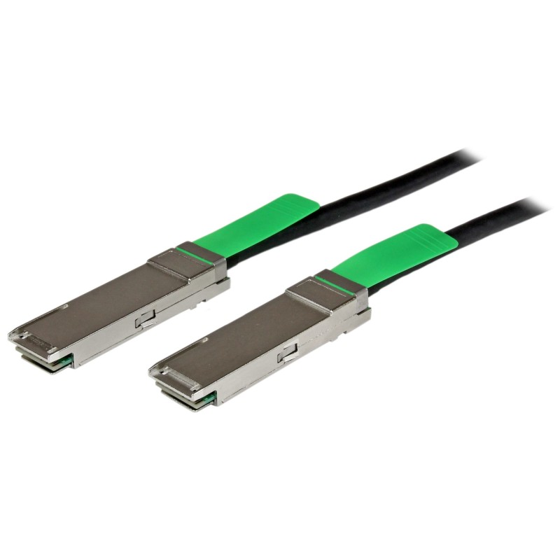 StarTech.com Cable de 2m Twinax Direct Attach QSFP+ a QSFP+ - 40G Compatible con MSA sin Codificar - DAC Cobre 40 GbE - Módulo