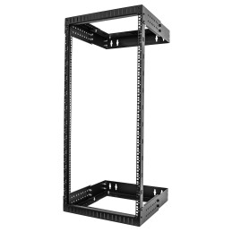 StarTech.com 2-Pfosten 24HE Heavy-Duty Wandmontage Netzwerk-Rack, 19" Open Frame Server Rack mit Einstellbarer Tiefe,