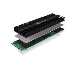 ICY BOX IB-M2HS-701 M.2 NVMe SSD Dissipateur thermique Radiateur Noir 1 pièce(s)