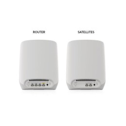 NETGEAR Orbi RBK763S Tri-Band (2,4 GHz   5 GHz   5 GHz) Wi-Fi 6 (802.11ax) Weiß 7 Intern
