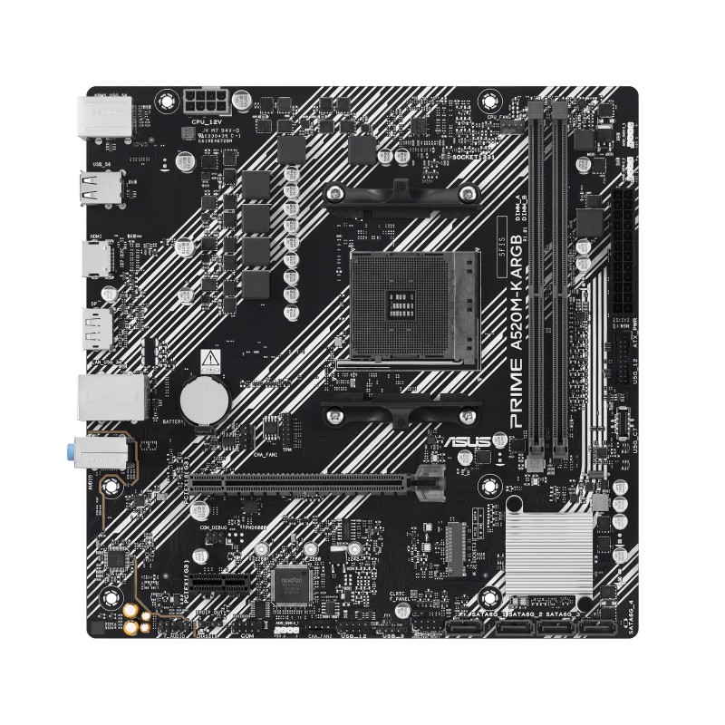 ASUS PRIME A520M-K ARGB AMD A520 Emplacement AM4 micro ATX