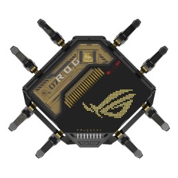 ASUS ROG Rapture GT-BE98 wireless router 10 Gigabit Ethernet Quad-band (2.4 GHz   5 GHz-1   5 GHz-2   6 GHz) Black