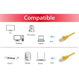 Equip 603062 cavo di rete Giallo 1 m Cat6a U UTP (UTP) Rotondo