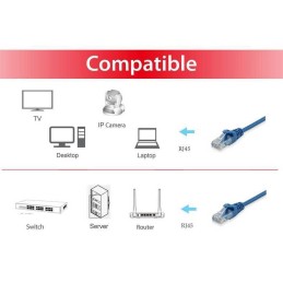 Equip 603032 cavo di rete Blu 1 m Cat6a U UTP (UTP) Rotondo