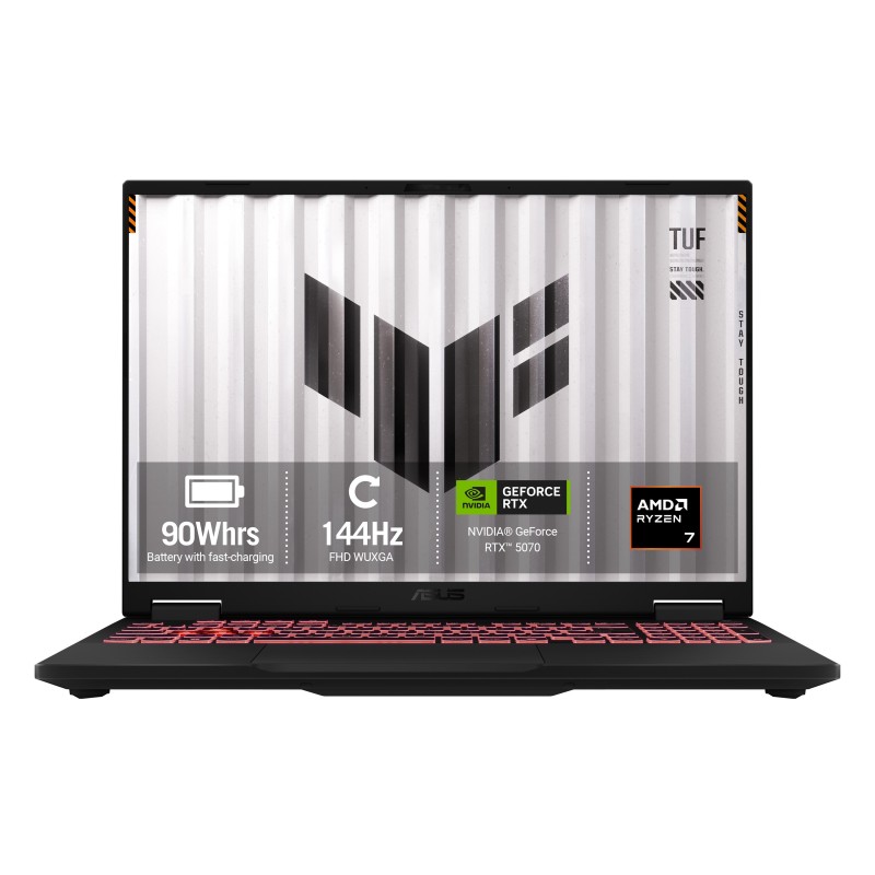 ASUS TUF Gaming A16 FA608UP-TU131W AMD Ryzen™ 7 260 Ordinateur portable 40,6 cm (16") WUXGA 16 Go DDR5-SDRAM 1 To SSD NVIDIA