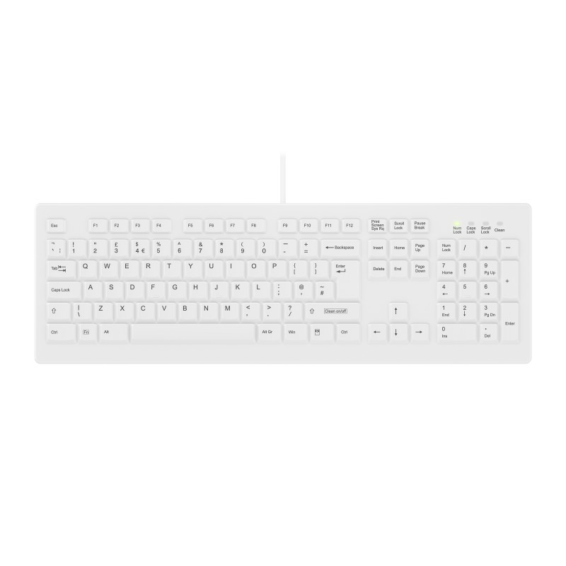 Contour Design Active Key AK-C8100F-UVS-W UK Tastatur Medizinisch USB QWERTY UK Englisch Weiß