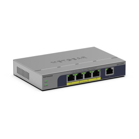 NETGEAR GS105PP Unmanaged Gigabit Ethernet (10 100 1000) Power over Ethernet (PoE) Desktop Wall-Mounting Gray