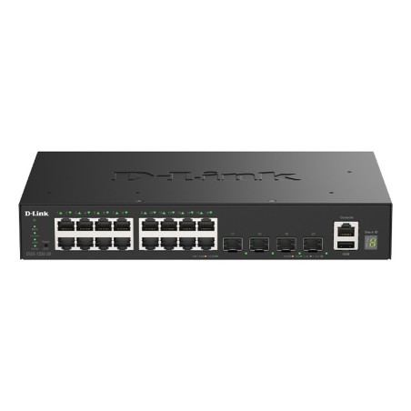 D-Link DGS-1530-20 E switch di rete Gestito L2 Gigabit Ethernet (10 100 1000) Nero