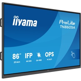 iiyama TN8605A-B1AG visualizzatore di messaggi Pannello piatto interattivo 2,17 m (85.6") 500 cd m² 4K Ultra HD Nero Touch