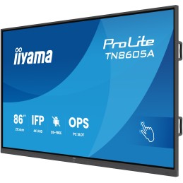 iiyama TN8605A-B1AG visualizzatore di messaggi Pannello piatto interattivo 2,17 m (85.6") 500 cd m² 4K Ultra HD Nero Touch