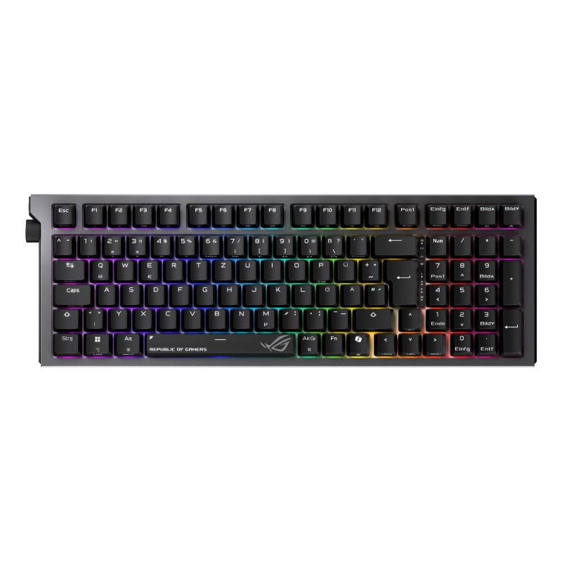 ASUS ROG Strix Morph 96 Wireless tastiera Gaming USB + RF Wireless + Bluetooth QWERTZ Tedesco Nero