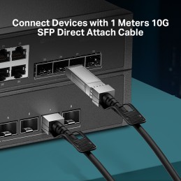 TP-Link Omada TL-SM5220-1M cavo InfiniBand e in fibra ottica SFP+ DAC Nero
