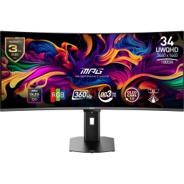 MSI MPG 341CQRDE QD-OLED X36 Computerbildschirm 86,4 cm (34") 3440 x 1440 Pixel UltraWide Quad HD Schwarz
