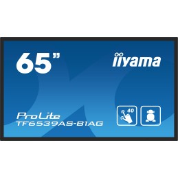 iiyama TF6539AS-B1AG visualizzatore di messaggi Design chiosco 163,8 cm (64.5") LED 435 cd m² 4K Ultra HD Nero Touch screen
