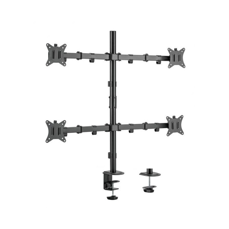Equip Soporte de escritorio articulado para monitor cuádruple de 17"-32