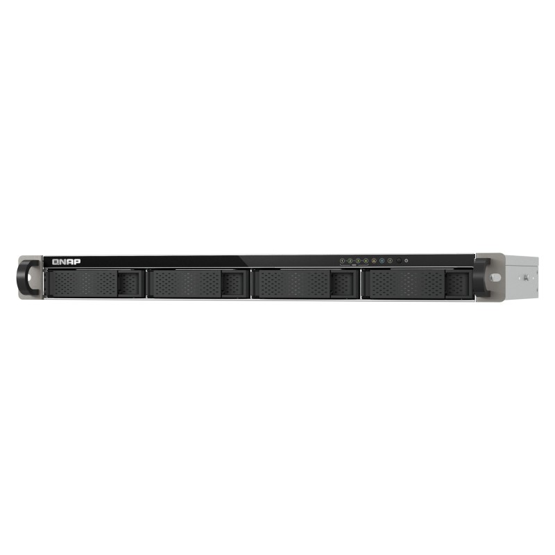 QNAP TS-432XeU NAS Rack (1U) 4 GB DDR4 0 TB QNAP QTS Schwarz, Grau