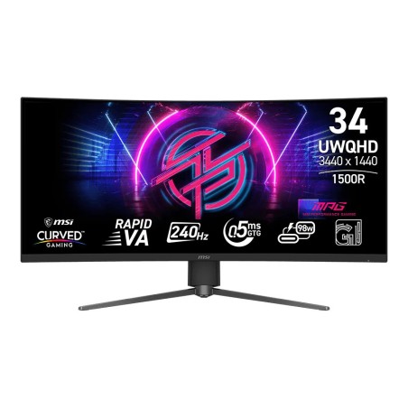 MSI MPG 346CQRFDE X24 pantalla para PC 86,4 cm (34") 3444 x 1440 Pixeles UltraWide Quad HD LED Negro