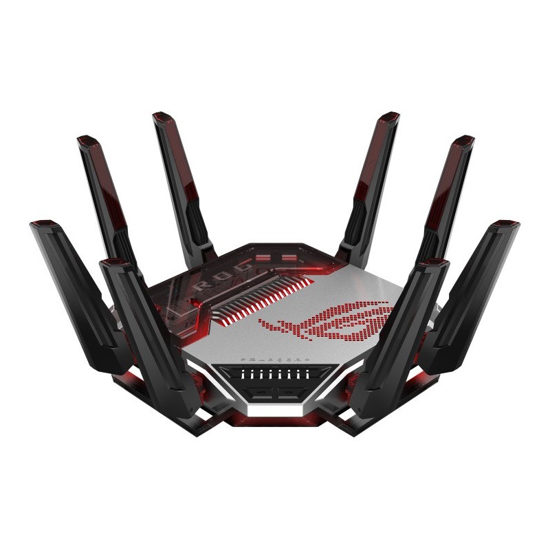 ASUS ROG Rapture GT-BN98 WLAN-Router 10 Gigabit Ethernet Quad-band (2.4 GHz   5 GHz-1   5 GHz-2   6 GHz) Schwarz, Weiß