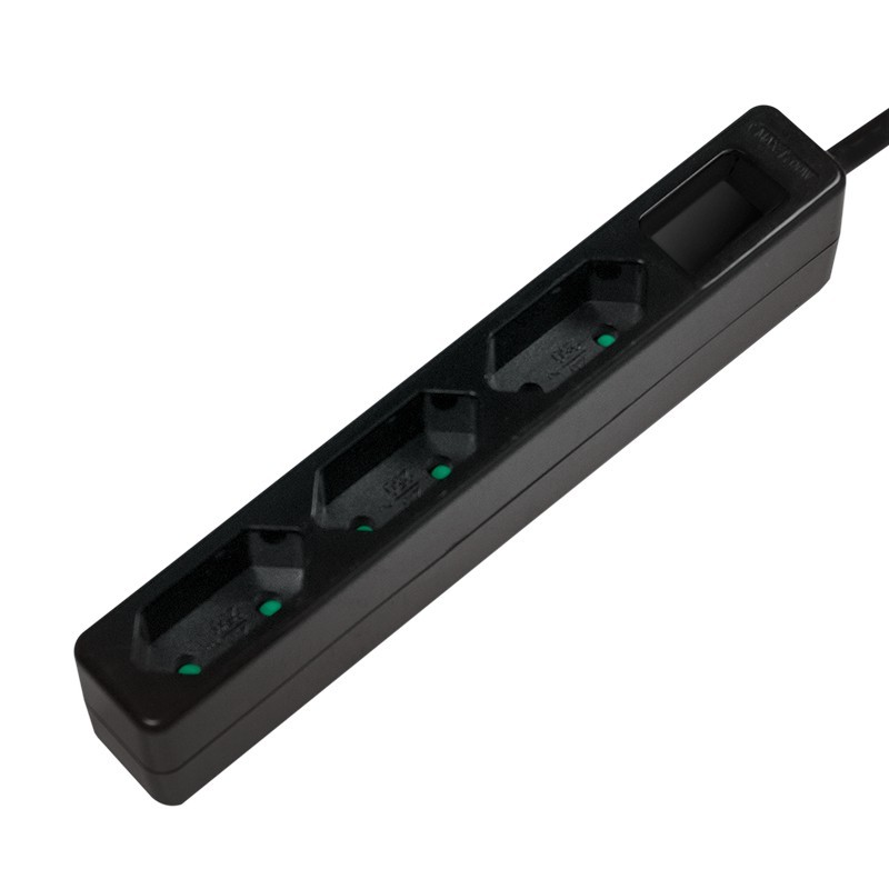 LogiLink LPS229B multiprise 1,5 m 3 sortie(s) CA Intérieure Noir