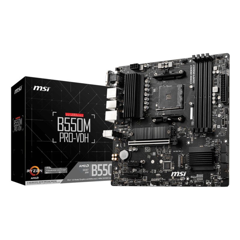 MSI B550M PRO-VDH placa base AMD B550 Zócalo AM4 micro ATX